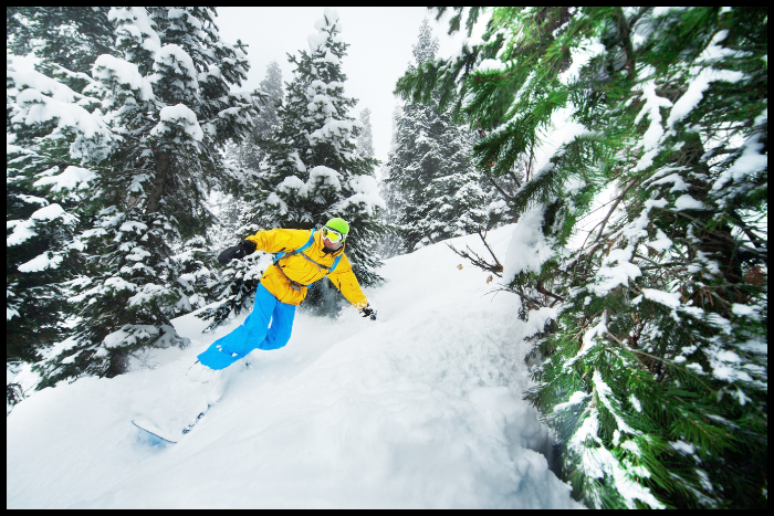 Snowboarding in January